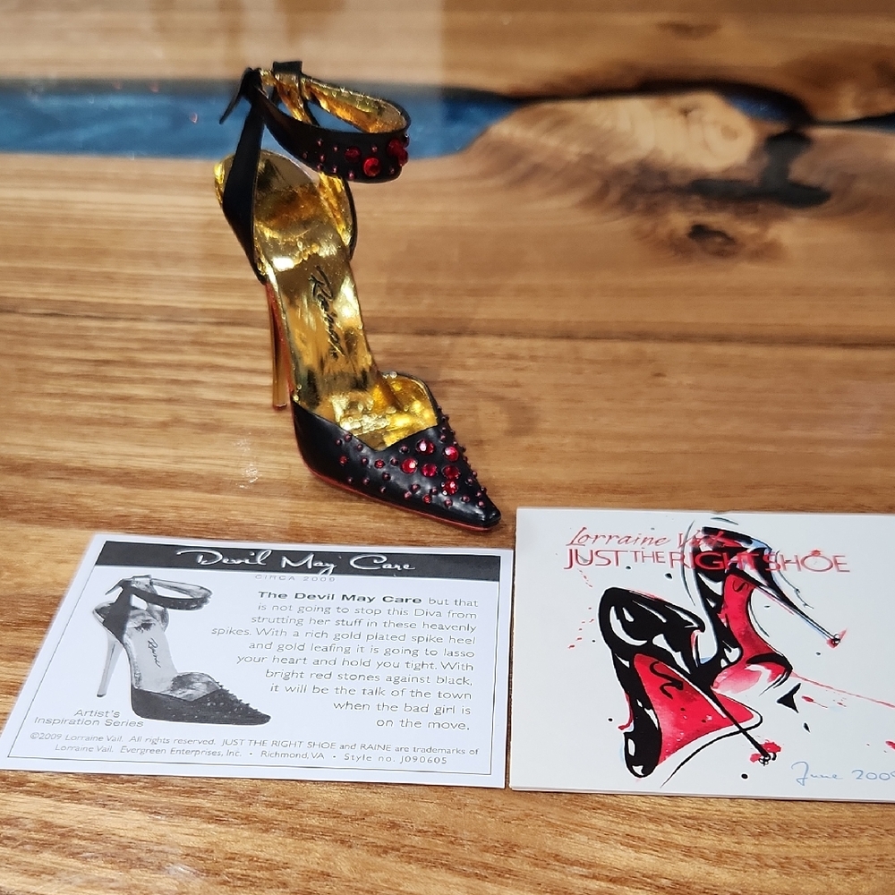 Just The Right Shoe Black And Red Heels